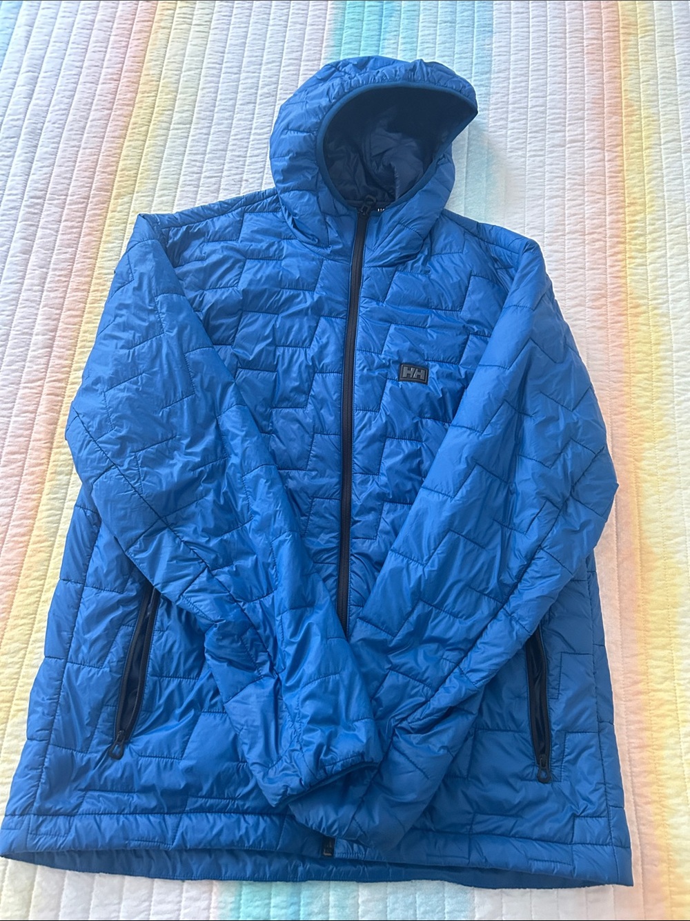 Helly Hansen Bright Blue Quilted Hooded Puffer Jacket